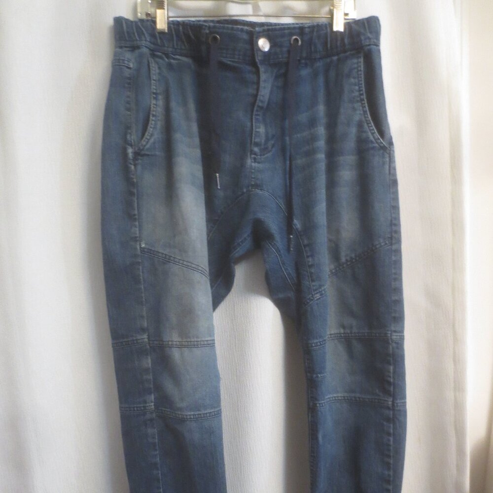 Vintage Retro Old School Hip Hop Fashion Baggy Loose Denim Rugby Pants